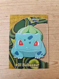Pokemon Card #01 Bulbasaur Topps TV Series 2 PC2 Clear Plastic Chase Near Mint - Image 1