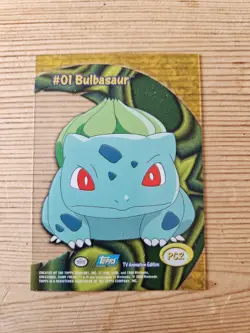 Pokemon Card #01 Bulbasaur Topps TV Series 2 PC2 Clear Plastic Chase Near Mint - Image 2