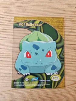 Pokemon Card #01 Bulbasaur Topps TV Series 2 PC2 Clear Plastic Chase Near Mint - Image 2