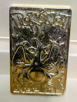 Pokemon 23K Gold Plated CHARIZARD Trading Card Collectable - Vintage from 1999 - Image 1