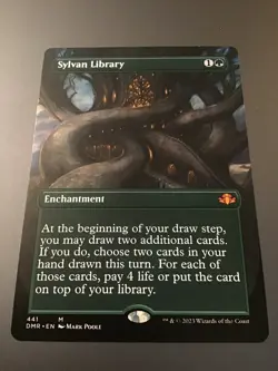 MTG Dominaria Remastered #441 Borderless Sylvan Library - Image 1
