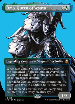 Omo, Queen of Vesuva (Borderless) [Modern Horizons 3 Commander] Near Mint MTG - Image 1