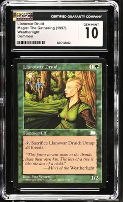 LLANOWAR DRUID Weatherlight C CGC 10 MTG [Nostalgium] - Image 1