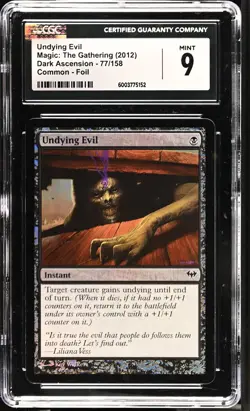 UNDYING EVIL Dark Ascension Foil C CGC 9 MTG [Nostalgium] - Image 1