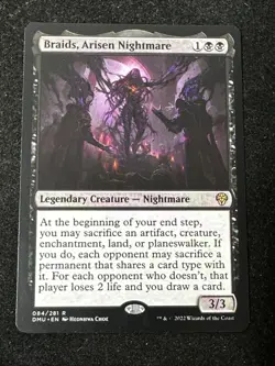 Braids, Arisen Nightmare NM Dominaria United DMU 084 MTG Magic The Gathering NM - Image 1