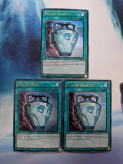 YuGiOh! Pot of Duality DUSA-EN084 Ultra Rare x 3 PLAYSET 1st Ed - Image 1