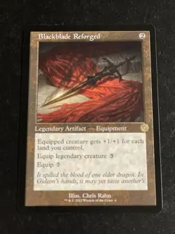 MTG - NM - RETRO FRAME - Blackblade Reforged - The Brothers' War - Image 1