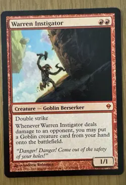 MTG Warren Instigator Zendikar Regular LP - Image 1