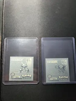 Pokemon 1999 Artbox Sticker Kadabra 64 Alakazam 65 Vintage - Image 2