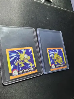 Pokemon 1999 Artbox Sticker Kadabra 64 Alakazam 65 Vintage - Image 3