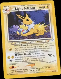 Pokemon TCG Light Jolteon 48/105! MP Condition! See Description! - Image 1
