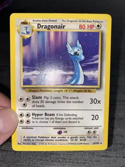 Carte Pokemon Dragonair 18/102 Rare Set De Base Wizard Anglais Occasion - Image 3