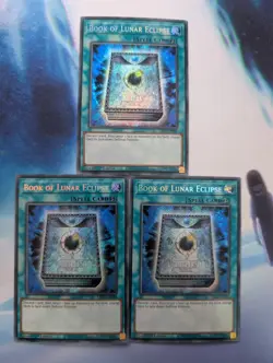 YuGiOh! Book of Lunar Eclipse LIOV-EN064 Secret Rare x 3 PLAYSET 1st Ed - Image 1