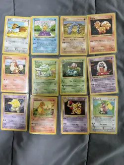 POKEMON SHADOWLESS BASE SET LOT (12 Cards All Shadowless) - Image 1