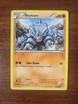 Pokemon XY Primal Clash 74/160 - RHYHORN, Unlimited Regular Common - Image 1