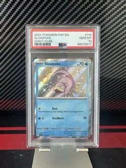 Pokemon 2024 PAF En-Paldean Fates Slowpoke #116 Shiny Rare PSA 10 - Image 1