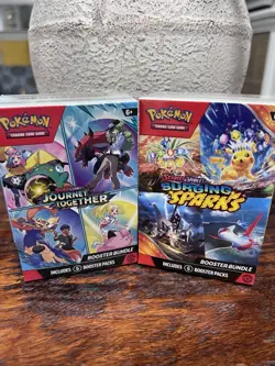 Two Pokemon Scarlet & Violet Booster Bundles Journey Together & Surging Sparks - Image 1