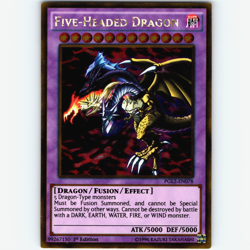 Yugioh Five-Headed Dragon PGL2-EN078 1st Edition Gold Rare Holo - VLP-NM 💎 - Image 1