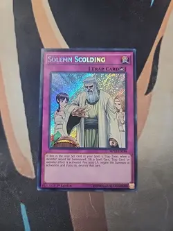 Solemn Scolding MP15-EN186 Secret Rare 1st Ed NM Yugioh - Image 1