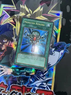 Yugioh Card - Monster Reborn LOB-E096 Ultra Rare 1st Edition MP - Image 1