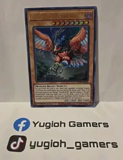 YUGIOH DANGER ! THUNDERBIRD! GFTP 1ST EDITION ULTRA LIGHT PLAYED - Image 1