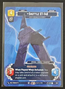 Star Wars Unlimited JTL Prestige Card #1047 Shuttle ST-149 - Image 1