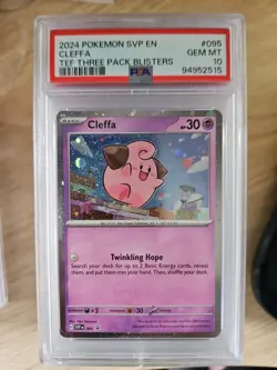 Pokemon - Cleffa Cosmos Holo - SVP095 - Black Star Promo Card PSA 10 - Image 1
