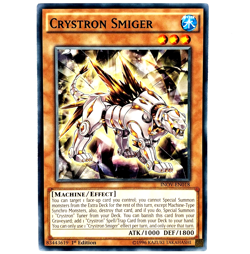 YUGIOH Crystron Smiger INOV-EN018 Invasion: Vengeance Common Card 1st Edition LP - Image 1