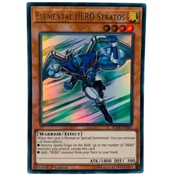 YUGIOH Elemental Hero Stratos BLHR-EN061 Ultra Rare Card 1st Edition LP-NM - Image 1