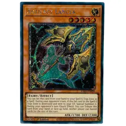 YUGIOH Artifact Lancea RA01-EN006 Platinum Secret Rare Card 1st Edition NM - Image 1