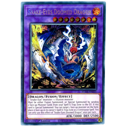 YUGIOH Snake-Eyes Doomed Dragon SUDA-EN035 Secret Rare Card 1st Edition NM - Image 1
