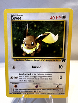 Eevee Pokemon Card English 1999 Vintage Excellent 55/82 Team Rocket - Image 1