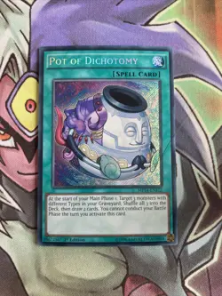 MP14-EN172 Pot Of Dichotomy Secret Rare 1st Edition NM Yugioh Card - Image 1