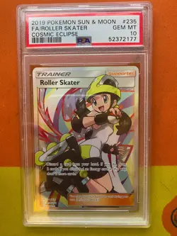 PSA 10 Roller Skater 2019 Sun Moon Cosmic Eclipse #235/236 Graded Pokemon Card - Image 1