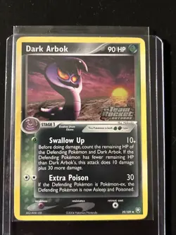 Dark Arbok 29/109 Team Rocket Returns Reverse Holo Stamp Pokemon Near Mint+ LOOK - Image 1