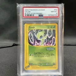 🟢 2002 WOTC Pokemon League Black Star Promo Celebi #50 PSA 8 NM-MT 🟢 - Image 1