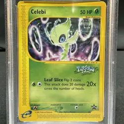 🟢 2002 WOTC Pokemon League Black Star Promo Celebi #50 PSA 8 NM-MT 🟢 - Image 3
