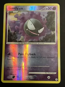 Gastly 82/130 Diamond and Pearl Reverse Holo 2007 DP era Pokemon Card - Image 1