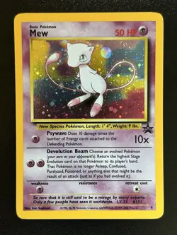 MEW Pokemon Card - WOTC Promo - Black Star - #9 - HOLO - NM (D) - Image 1