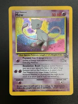 MEW Pokemon Card - WOTC Promo - Black Star - #9 - HOLO - NM (D) - Image 3