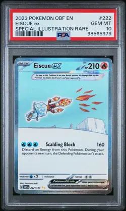 Eiscue EX Sir 222/197 Obsidian Flames - PSA 10 - Pokemon - Image 1