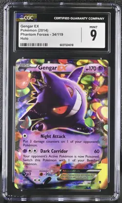 Gengar EX 34/119 Pokemon TCG 2014 Phantom Forces Mint 9 - Image 1