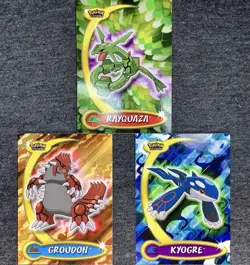 Pokemon Topps Advanced Challenge 2004 - Rayquaza #54 & Groudon #33 Kyogre #37 - Image 1