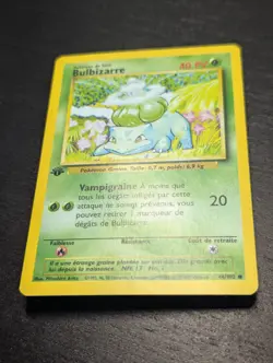 Vintage Pokemon 1999 🌿 French Bulbasaur Bulbizarre 1st edition Base Set #44 ✨ - Image 3