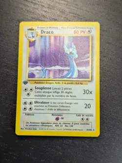 Vintage Pokemon 1999 🌌 French Base Set 1st Edition Dragonair Draco 18/102 🪽 - Image 2