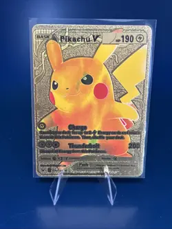 Pokemon Pikachu V 170/185 GOLD FOIL! Fan Art Card - Image 1