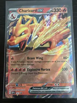 Pokemon TCG Charizard EX 161 Scarlet & Violet Black Star Promo Holo Card - Image 1
