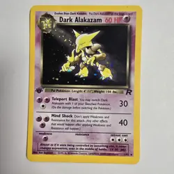 Pokemon TCG Dark Alakazam Card Holo Team Rocket 1/82 - Image 1