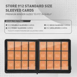 Premium 12 Pocket Card Binder for 720 Cards | Sturdy PU Zipper Album - Image 3