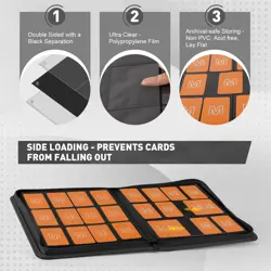 Premium 12 Pocket Card Binder for 720 Cards | Sturdy PU Zipper Album - Image 4